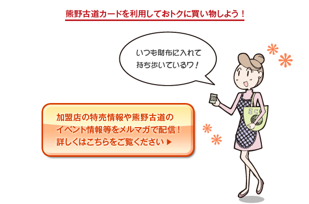 熊野古道カードを利用しておトクに買い物しよう！