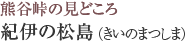 熊谷峠の見どころ　紀伊の松島（きいのまつしま）